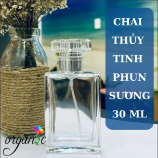 CHAI THỦY TINH PHUN SƯƠNG 30 ML (ĐẦU NHẤN BẠC)